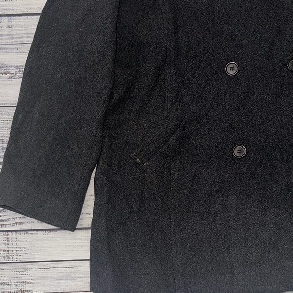 Jason Kole Charcoal Hooded Pea Coat Sz. 14 - Picture 5 of 8